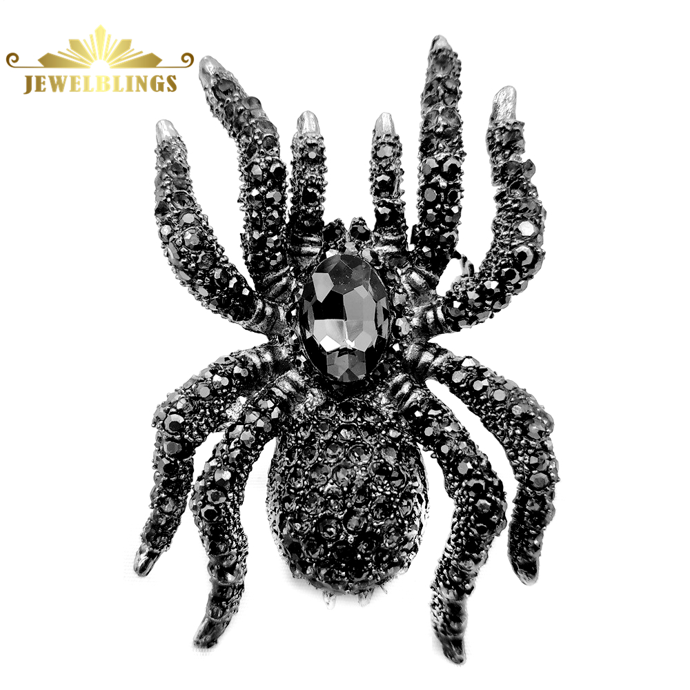 Vintage Fashion Bug - Vintage Statement 10-Legged Large Black Crystal