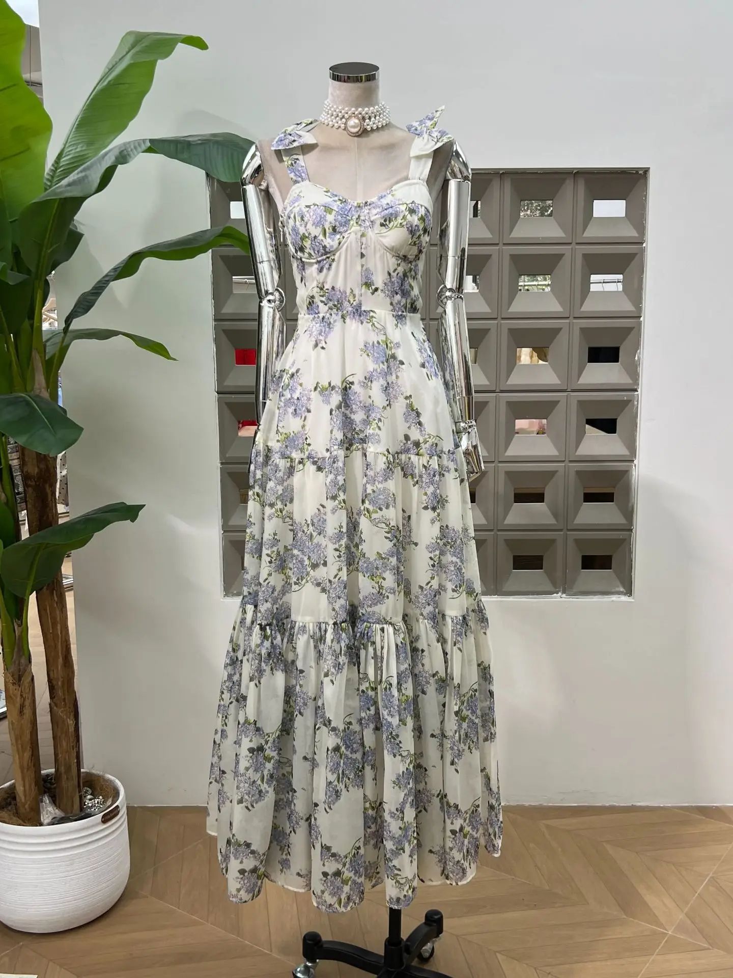 Vintage Fashion Collection - Women's Elegant Print Slim Fit A-Line