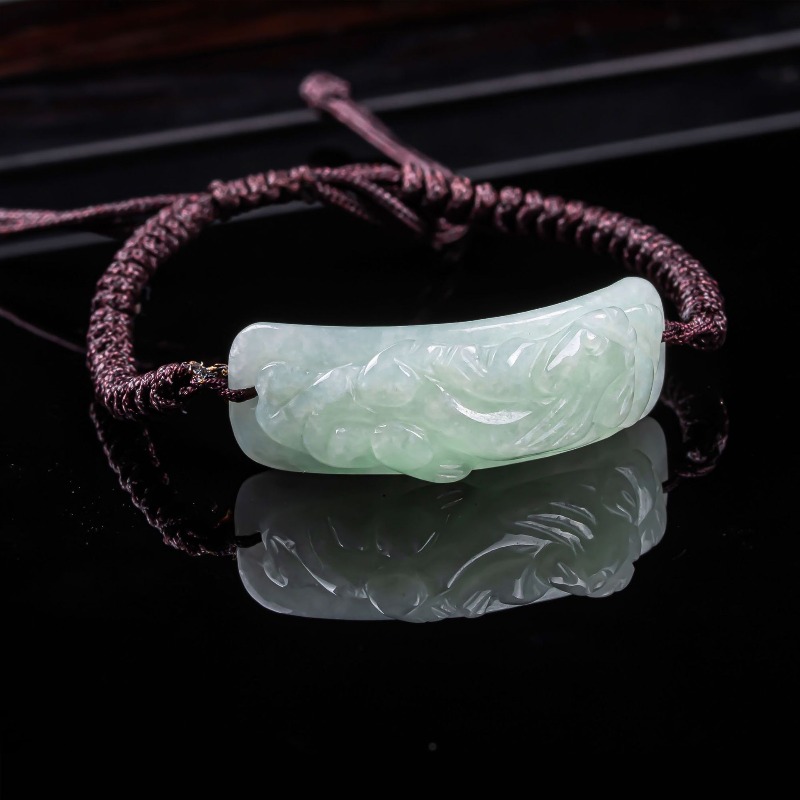 Vintage Fashion - Burmese Jadeite Pixiu Bracelet Carved Hand