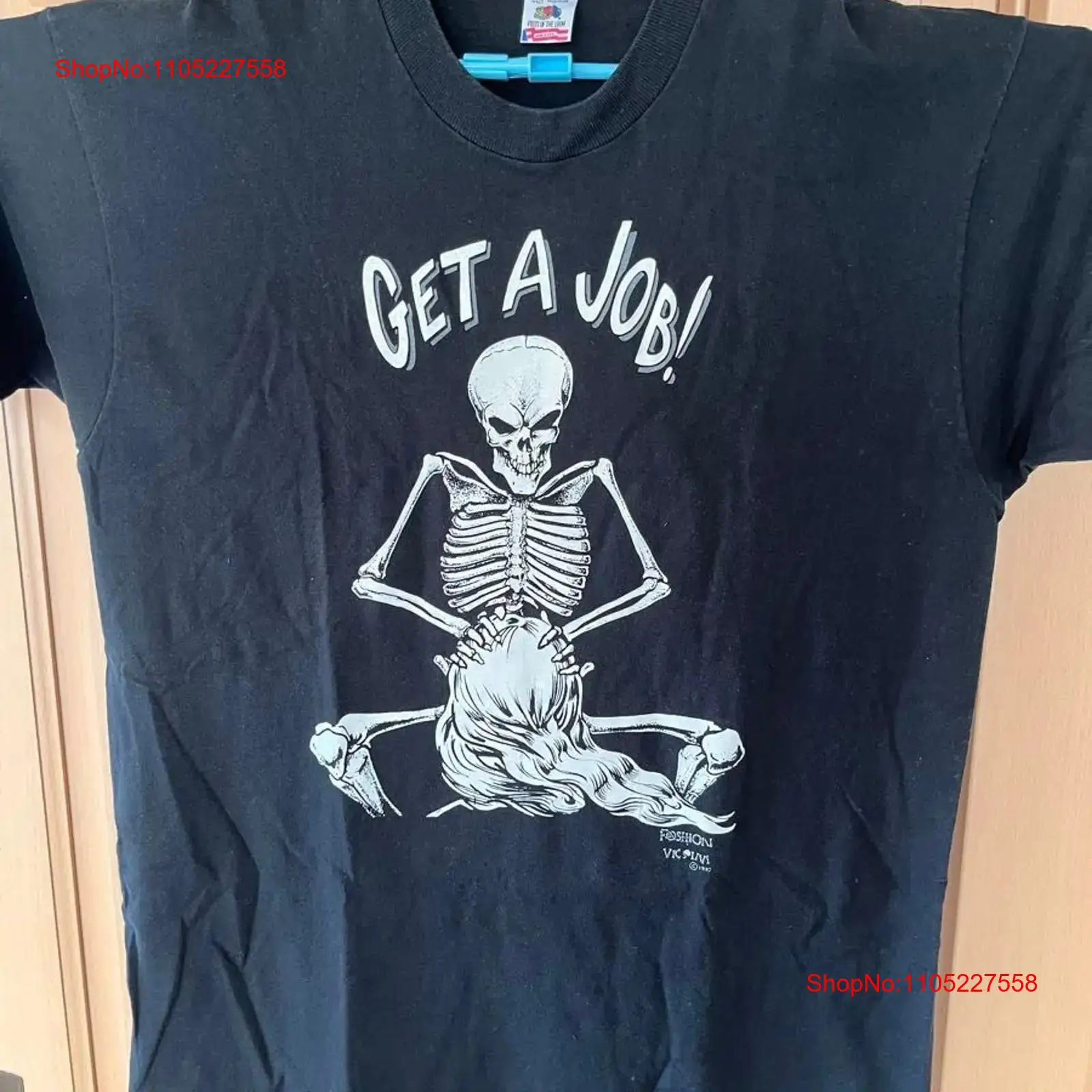 Vintage Fashion Victim Shirt - Get A Job T shirt Black
