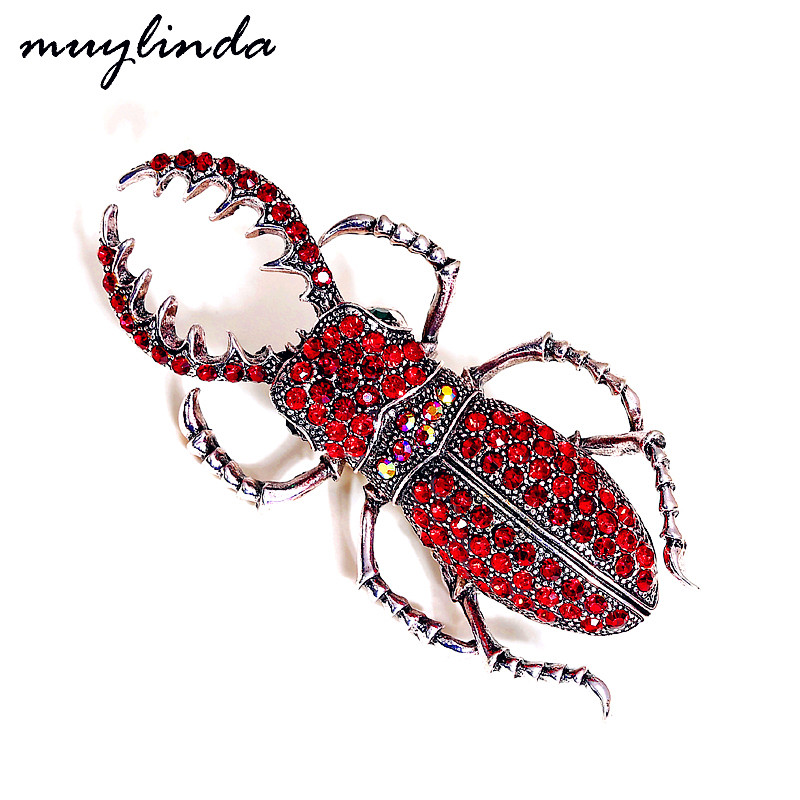 Vintage Fashion Bug - muylinda Bug Brooch Pin With Rhinestone
