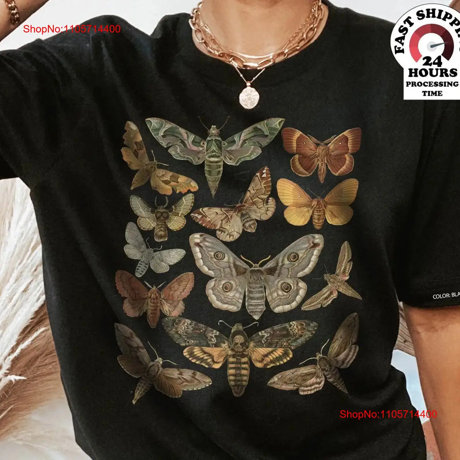 Vintage Fashion Bug - Moth T Shirt Cottagecore Bug Aesthetic