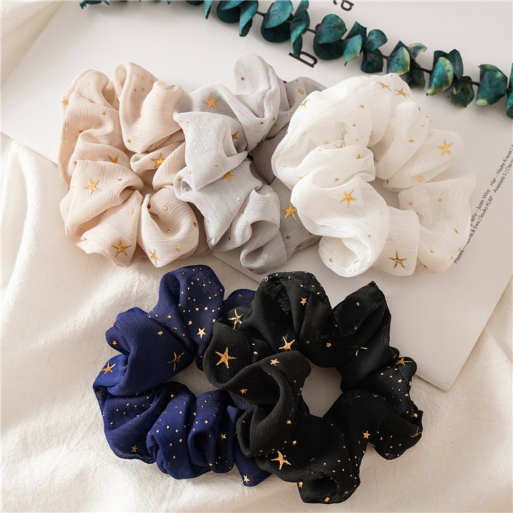 Vintage Fashion Looks - 1/5pcs Print Scrunchie Dreamy Vintage Style