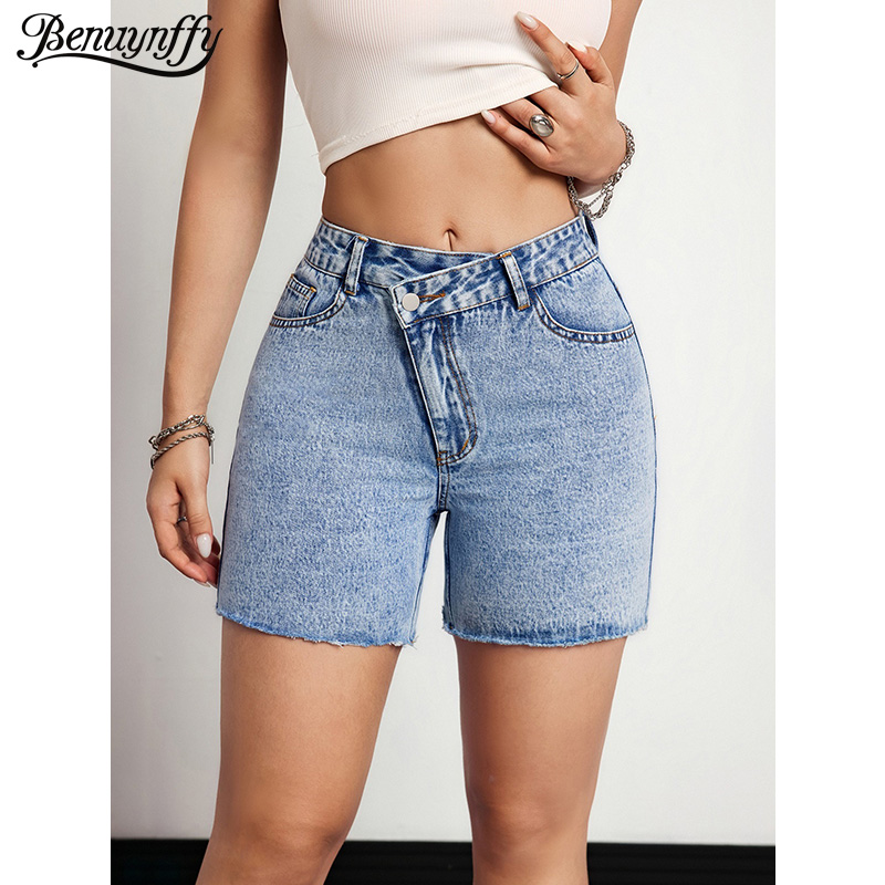 Benuynffy Asymmetrical Waist R - Vintage Fashion Jeans ulasan dan harga