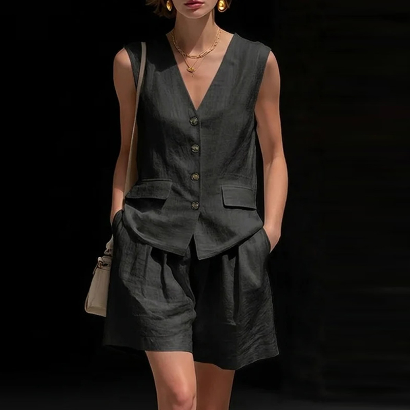 Women's Fashion Solid Vest Top - V Vintage Fashion ulasan dan harga