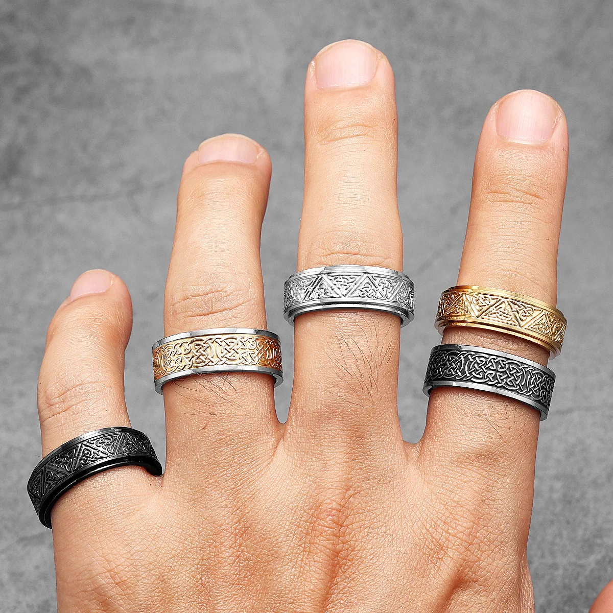 Viking Celtic Knot Men Rings S - Vintage Fashion Newtown ulasan dan harga