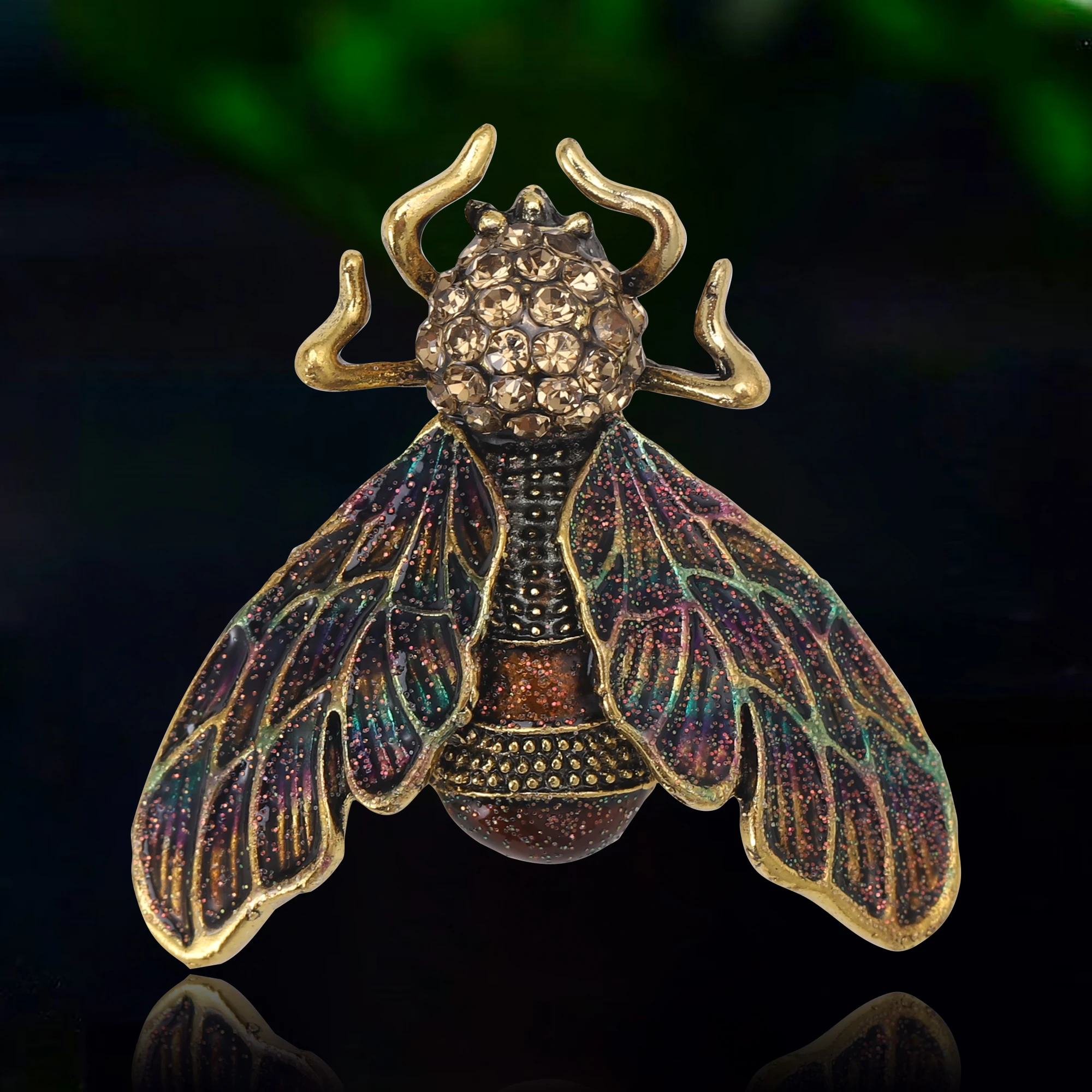 Vintage Rhinestone Bug Brooche - Vintage Fashion Bug ulasan dan harga
