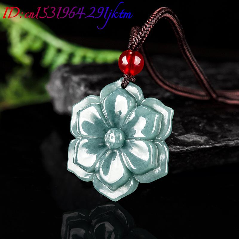 Burmese Jadeite Flower Pendant - Vintage Fashion ulasan dan harga