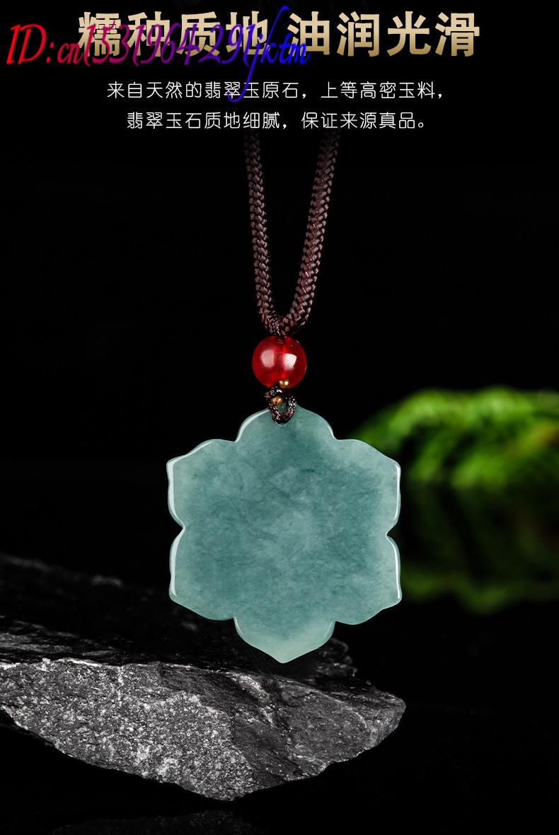 Burmese Jadeite Flower Pendant - Vintage Fashion ulasan dan harga