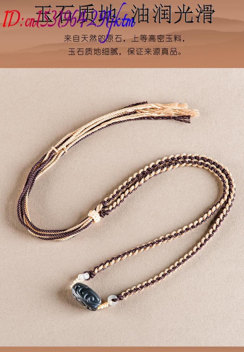 Hetian Jade Carve Bead Pendant - Vintage Fashion ulasan dan harga