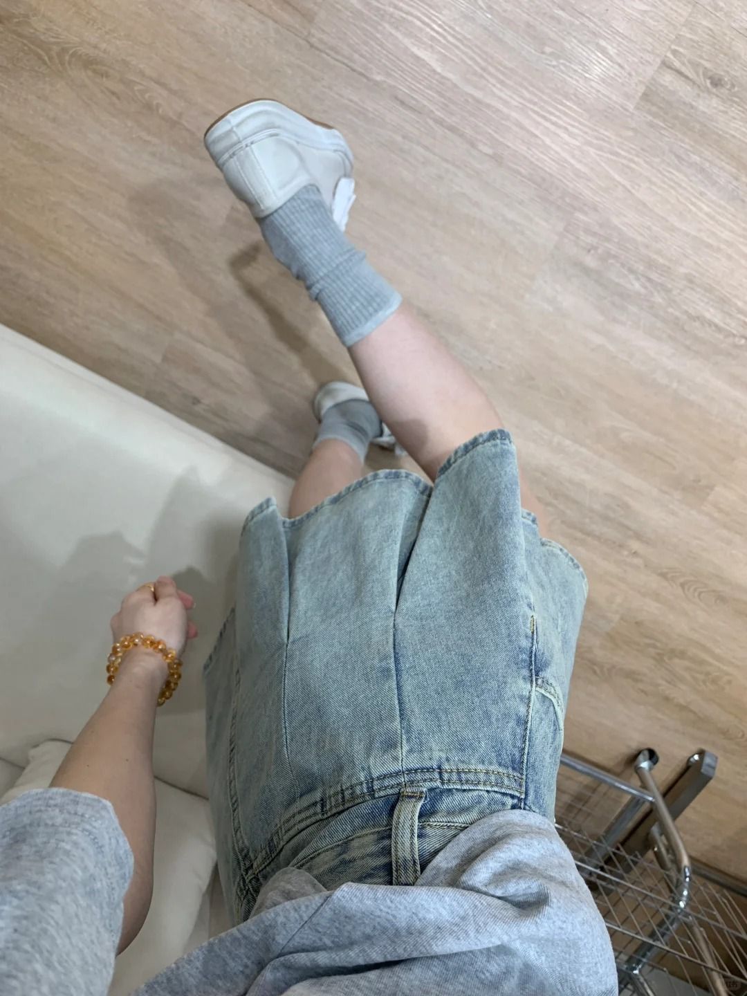 Women High Waist Denim Pleated - Vintage Fashion Jeans ulasan dan harga