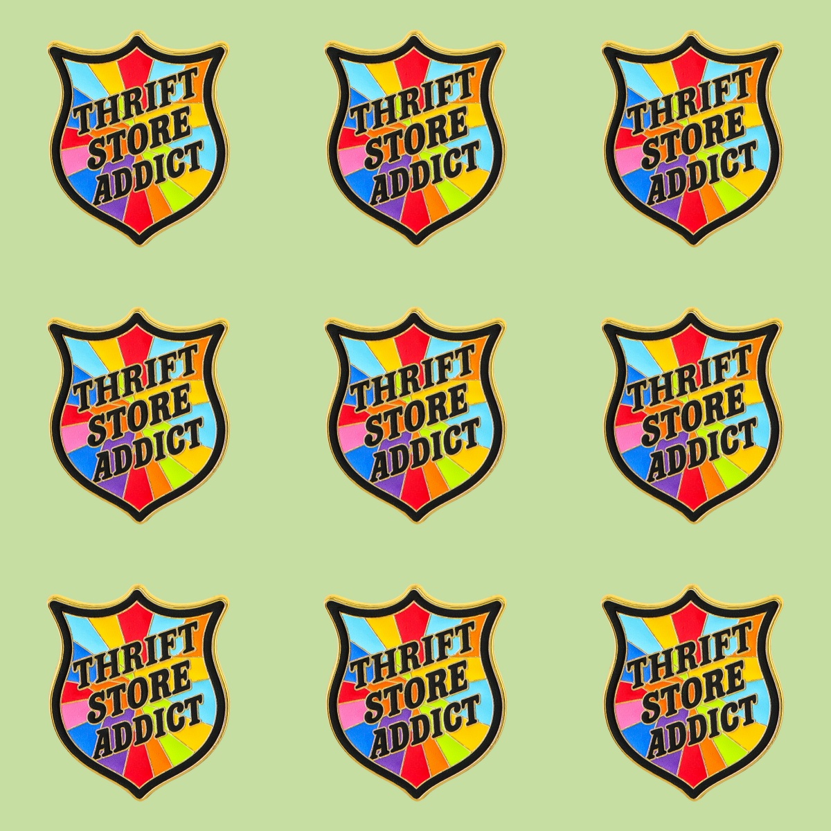 9pcs/Set THRIFT STORE ADDICT E - Thrift Vintage Fashion Usa ulasan dan harga