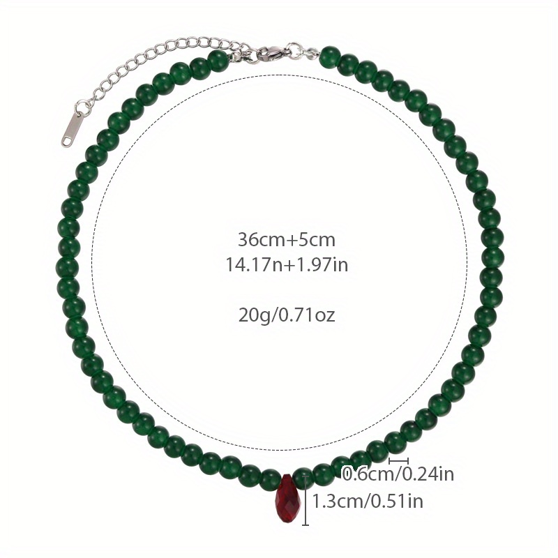 Vintage Green Beaded Necklace  - Vintage Fashion Looks ulasan dan harga