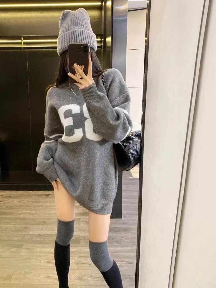 Y2K Vintage Knitted Sweater Wo - Vintage Fashion ulasan dan harga