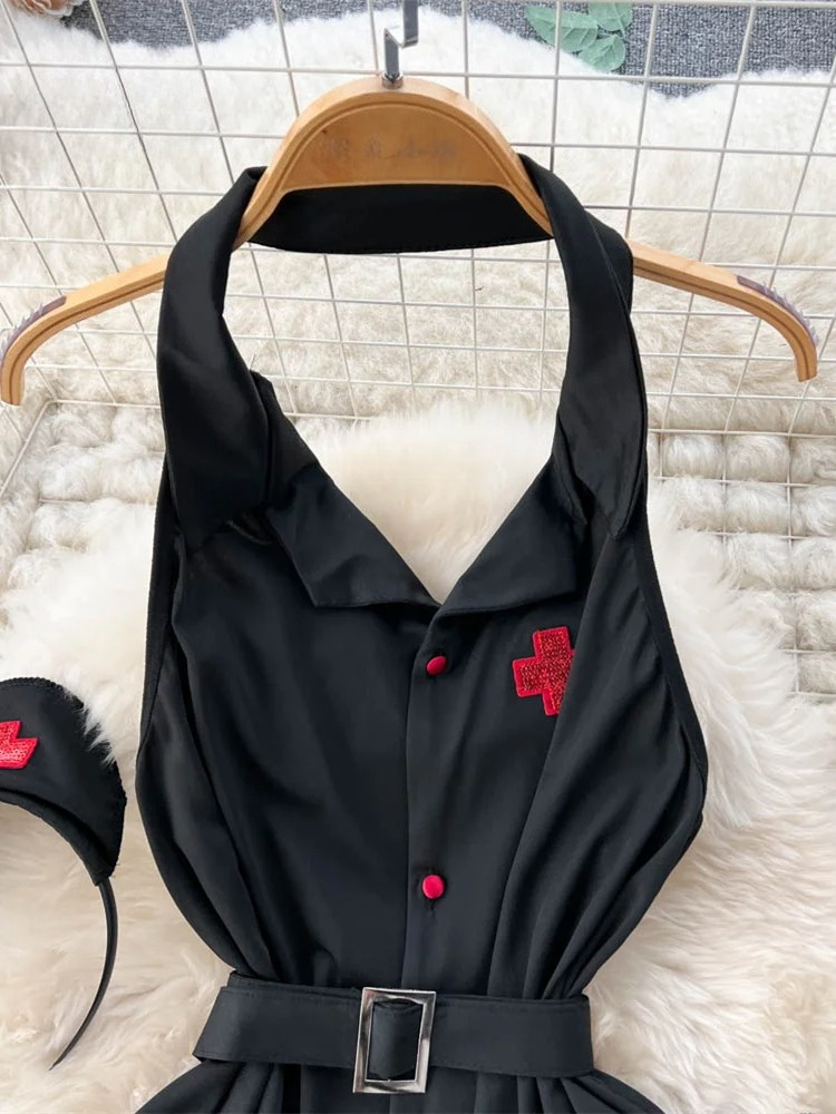 Erotic Fashion Sexy Halter Lin - V Vintage Fashion ulasan dan harga