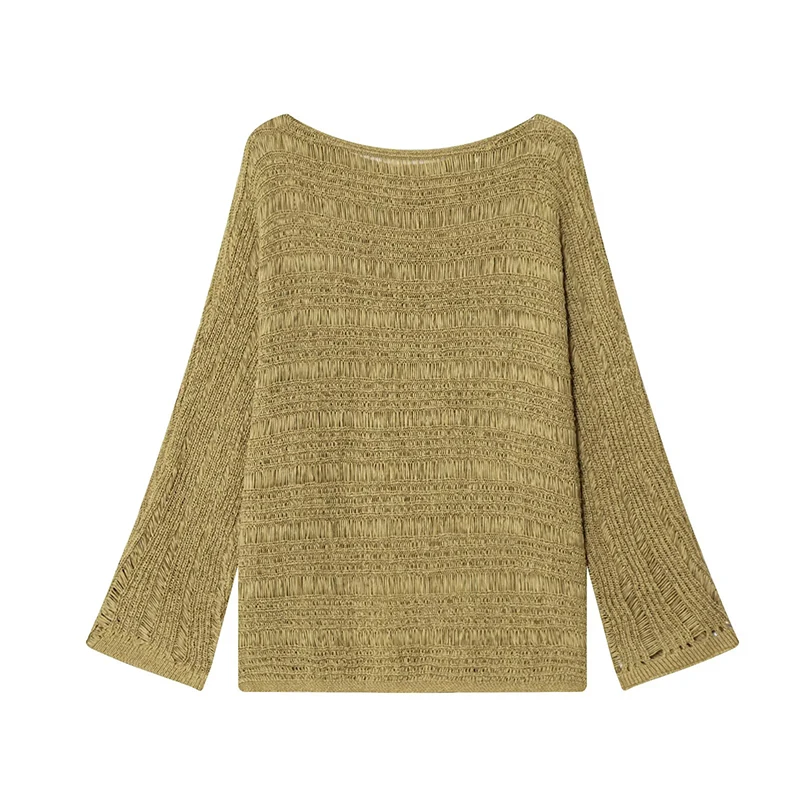 Vintage Boat Neck Knit Sweater - Vintage Fashion ulasan dan harga