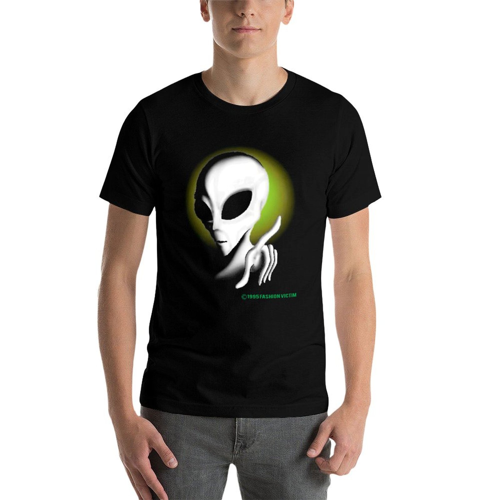 1995 ALIEN Vintage Glow In The - Vintage Fashion Victim Shirt ulasan dan harga