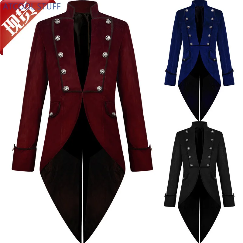Classic Velet TailCoat Medieva - Vintage Trench Coat ulasan dan harga