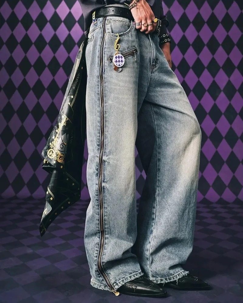 Y2K Streetwear Men Hip Hop Har - Vintage Fashion Jeans ulasan dan harga