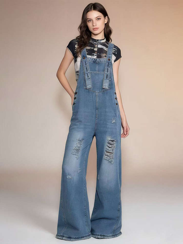 Fashion Retro Ripped Hole Deni - Vintage Fashion Jeans ulasan dan harga