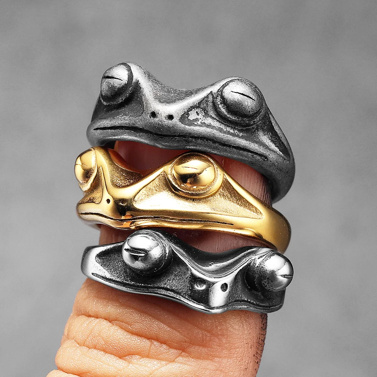 Frog Prince Men Rings Stainles - Vintage Fashion Newtown ulasan dan harga