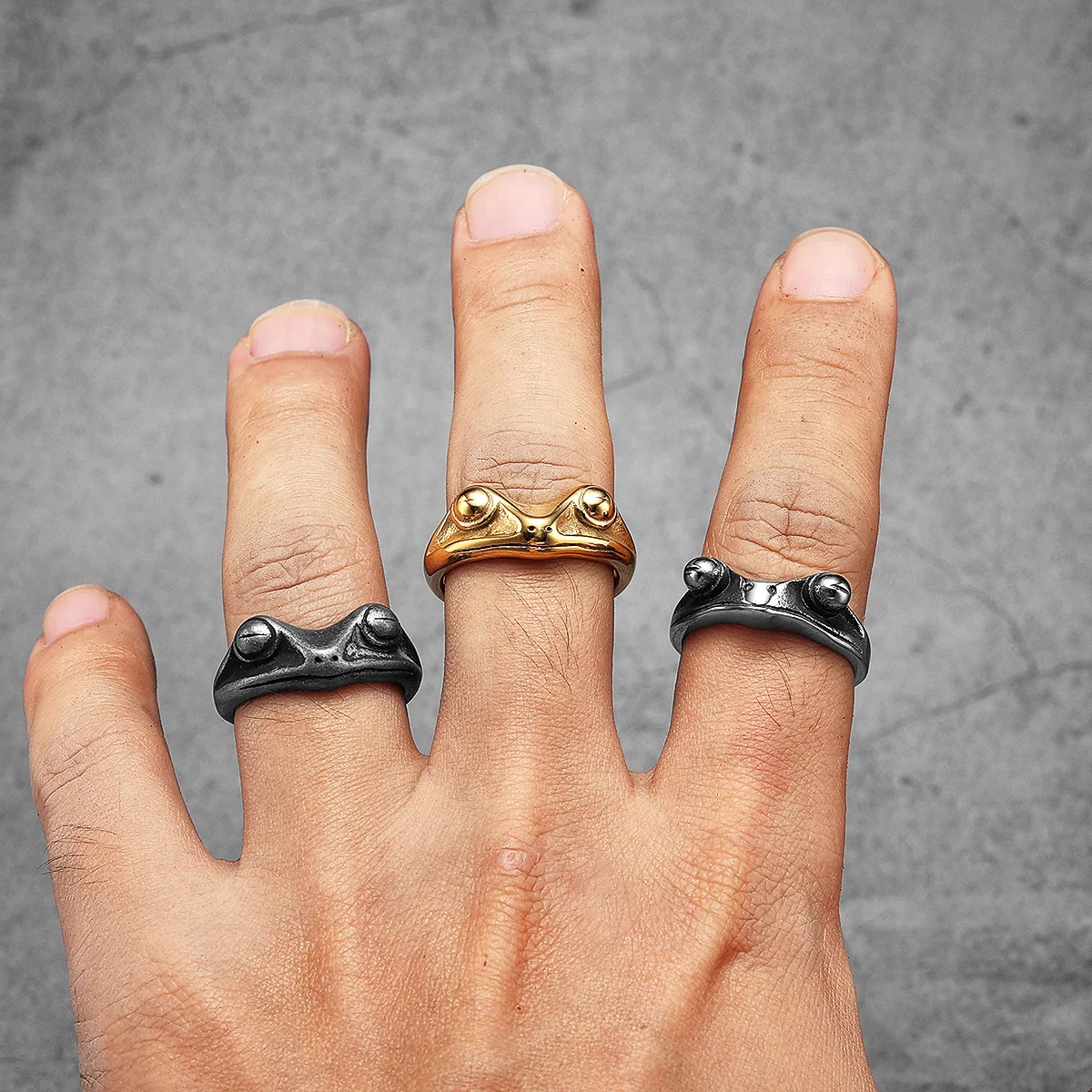 Frog Prince Men Rings Stainles - Vintage Fashion Newtown ulasan dan harga