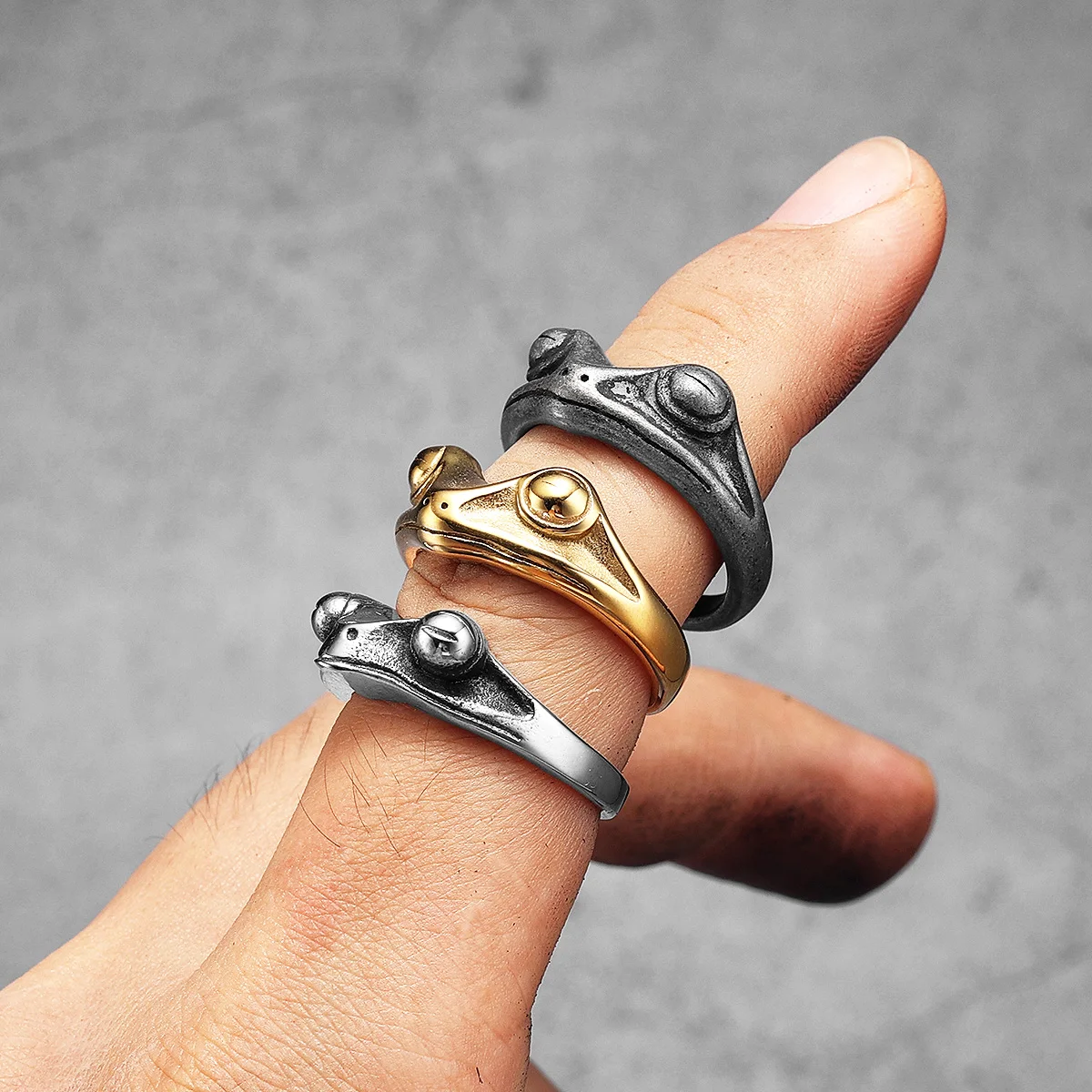 Frog Prince Men Rings Stainles - Vintage Fashion Newtown ulasan dan harga