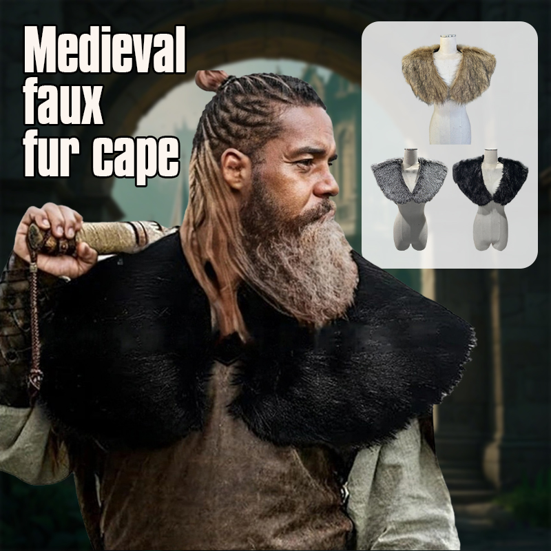 Medieval Faux Fur Collar Fur S - Vintage Trench Coat ulasan dan harga