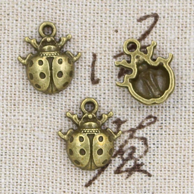 12pcs Charms Ladybug Bug 16x14 - Vintage Fashion Bug ulasan dan harga