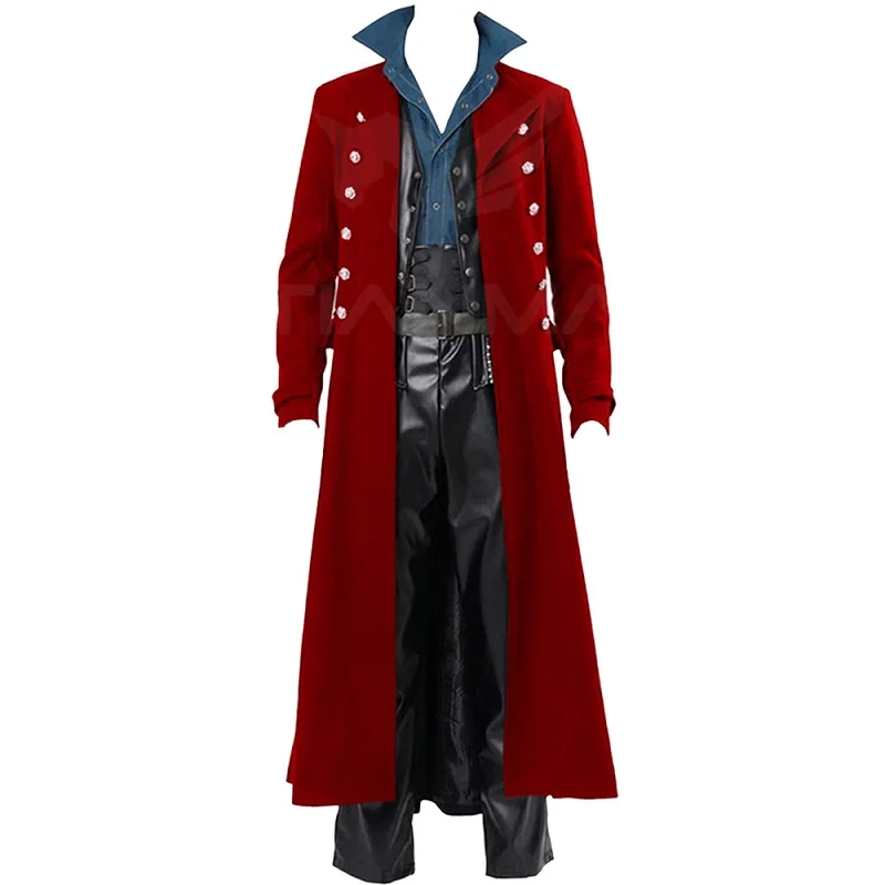 Medieval Men British Style Pun - Vintage Trench Coat ulasan dan harga