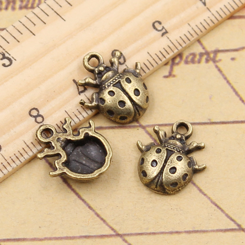 20pcs Charms Ladybug Bug 16x14 - Vintage Fashion Bug ulasan dan harga