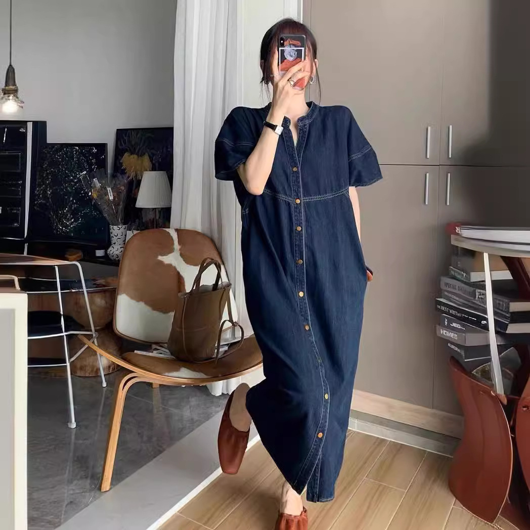 New French Vintage Loose Denim - V Vintage Fashion ulasan dan harga