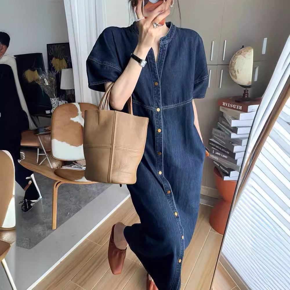 New French Vintage Loose Denim - V Vintage Fashion ulasan dan harga