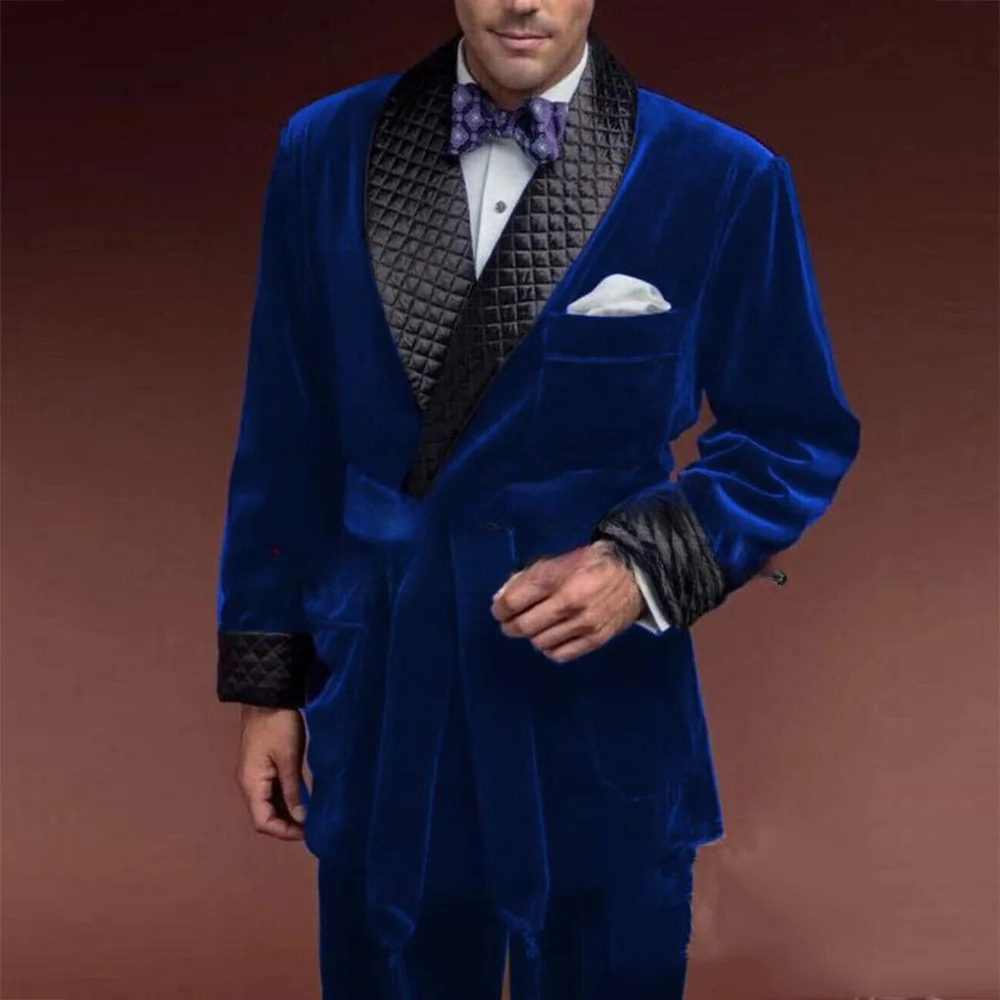 Green Velvet Smoking Suit Jack - Vintage Trench Coat ulasan dan harga