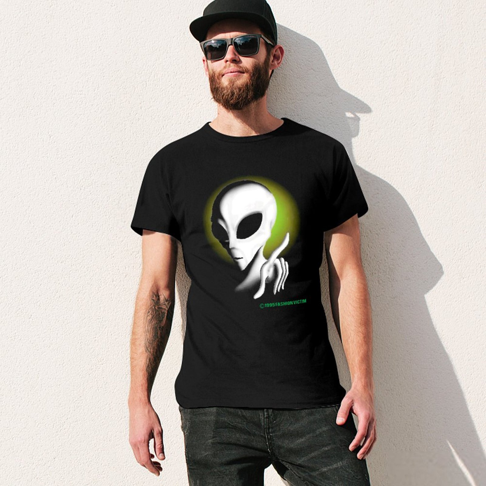 1995 ALIEN Vintage Glow In The - Vintage Fashion Victim Shirt ulasan dan harga