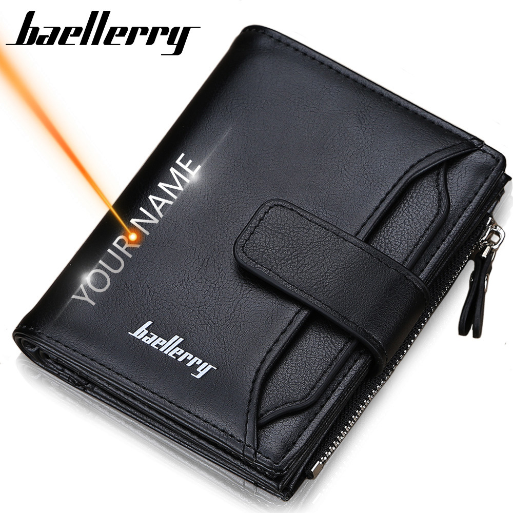 2020 Name Engraving Men Wallet - Vintage Fashion Brand Names ulasan dan harga