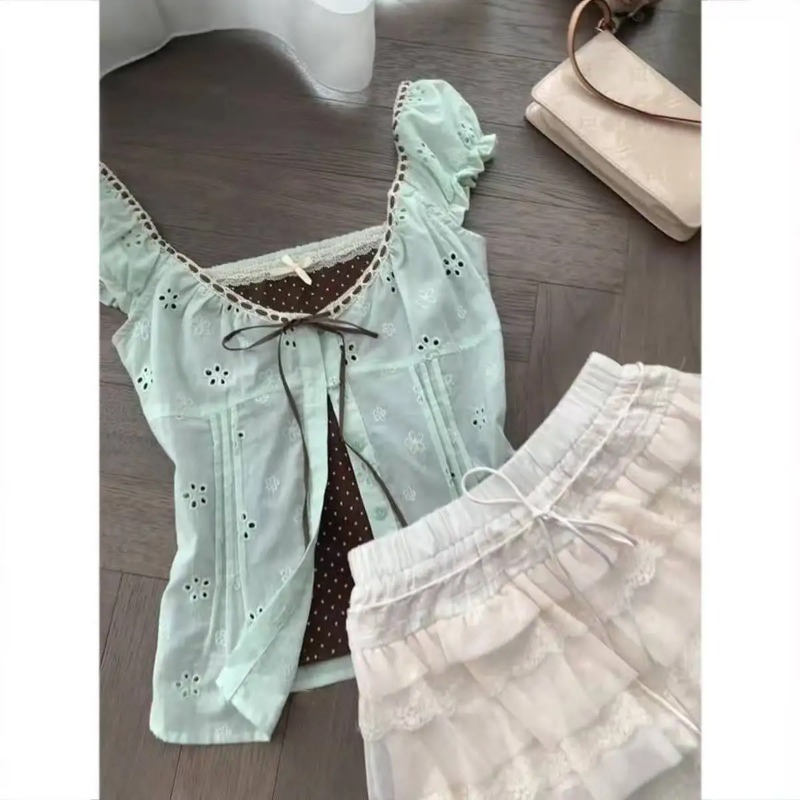 2026 French Elegant Short Slee - Vintage Fashion Trends 2026 ulasan dan harga