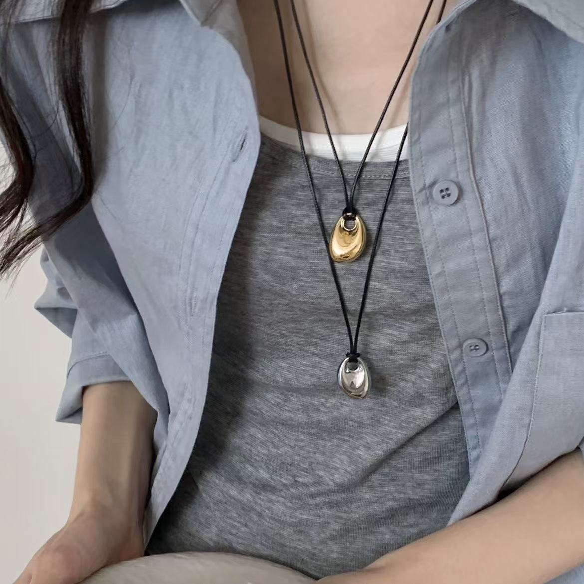 Korean Black Skin Rope Silver  - Vintage Fashion Trends 2026 ulasan dan harga