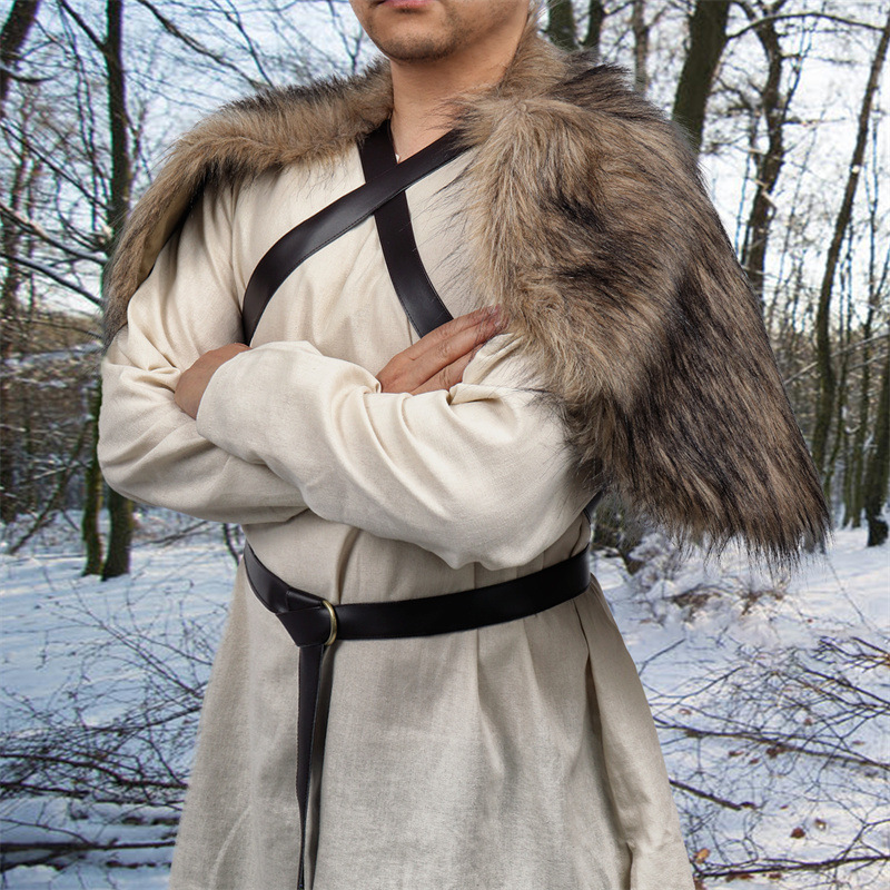 Man Medieval Faux Fur Cape Sho - Vintage Trench Coat ulasan dan harga