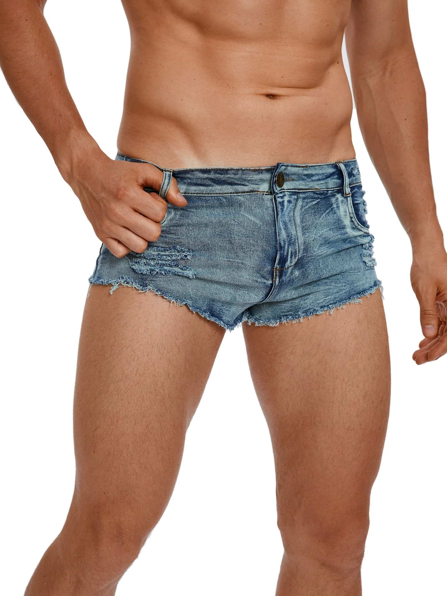 Men's Low Waist Jeans Shorts F - Vintage Fashion Jeans ulasan dan harga