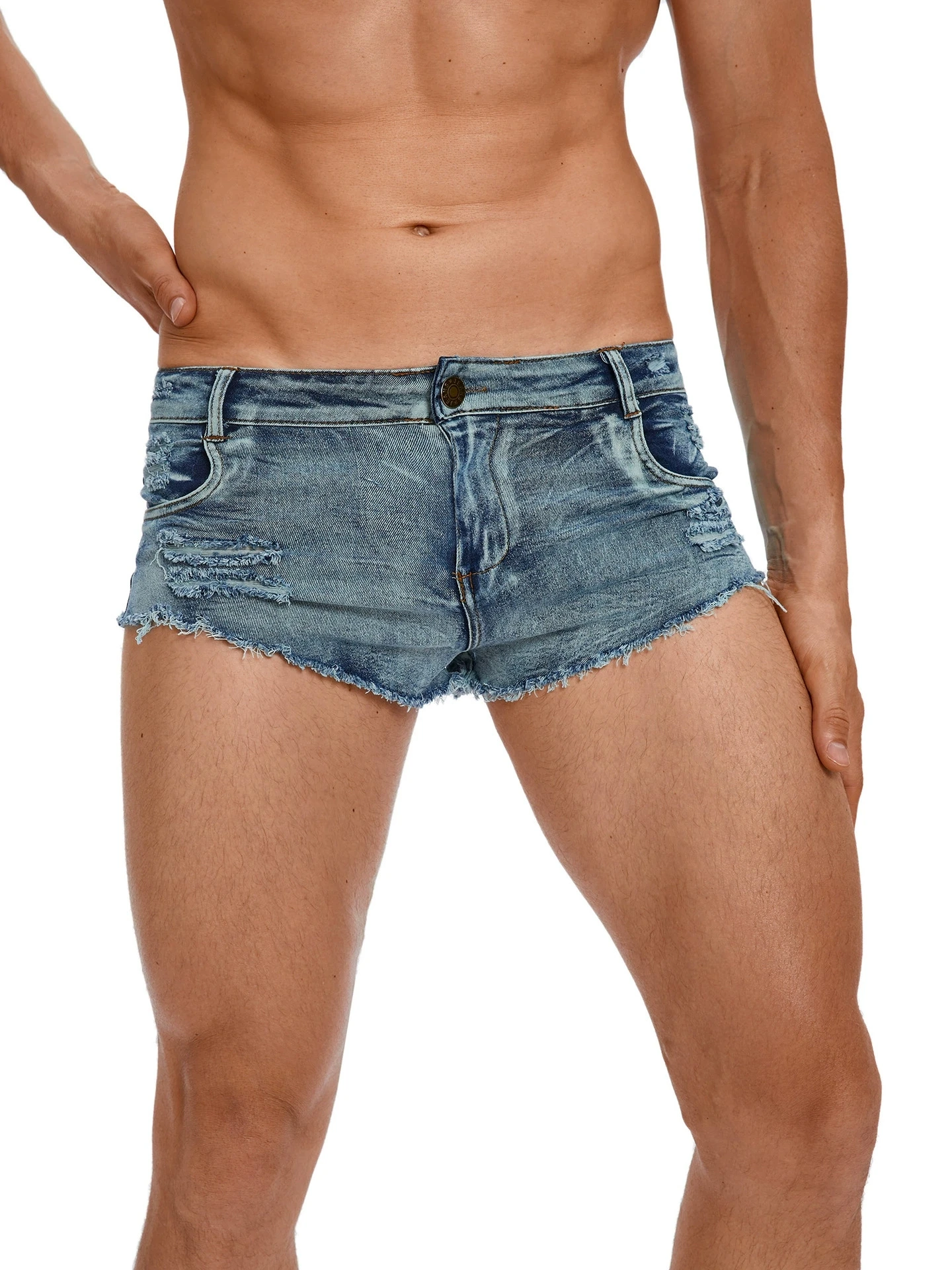 Men's Low Waist Jeans Shorts F - Vintage Fashion Jeans ulasan dan harga