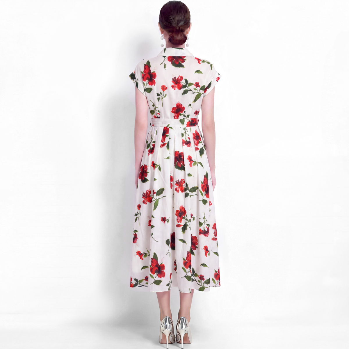 Stylish Floral Shirt Dress Sho - Vintage Fashion Collection ulasan dan harga