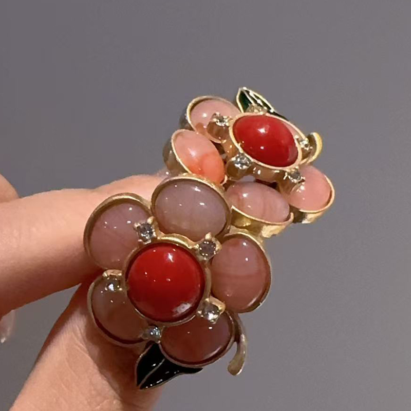 Vintage Natural Stone Pink Flo - Vintage Fashion Trends 2026 ulasan dan harga
