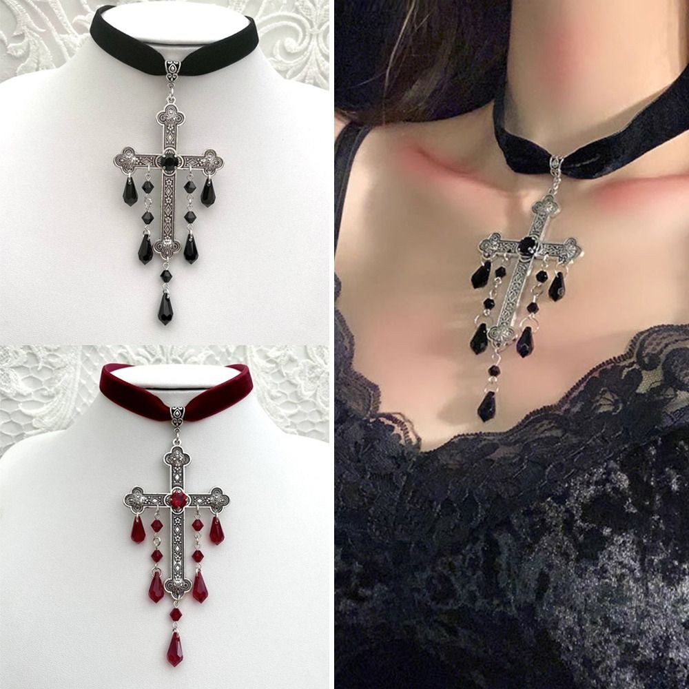 Retro Style Large Cross Pendan - Vintage Fashion Looks ulasan dan harga