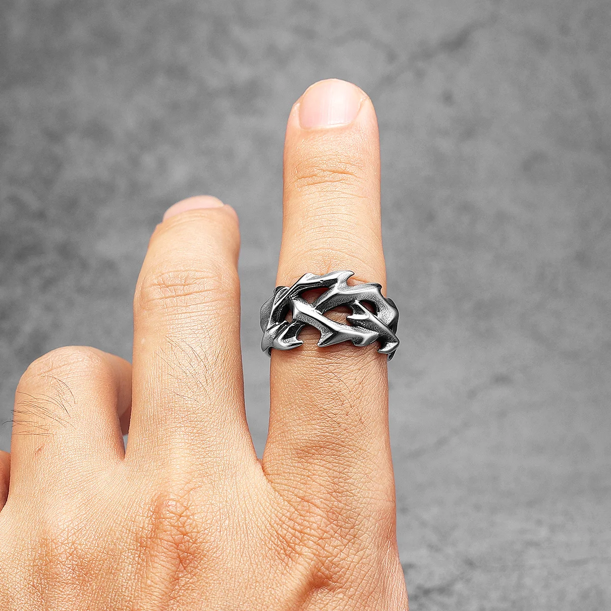Jesus Thorns Crown Men Rings S - Vintage Fashion Newtown ulasan dan harga